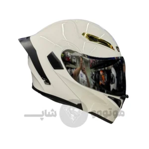 کلاه کاسکت فک متحرک برند کایک سفید