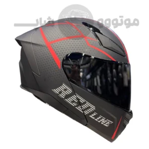 کلاه کاسکت فک متحرک برند ردلاین مدل 960 مشکی قرمز