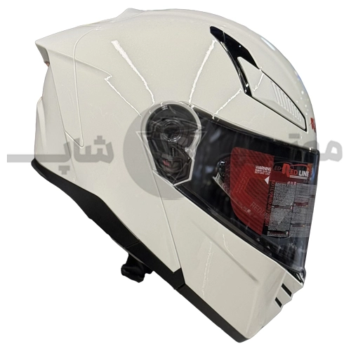 helmet movable jaw redline white کلاه کاسکت فک متحرک برند ردلاین مدل 960 سفید