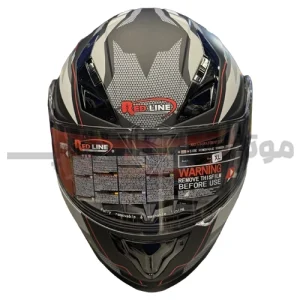 کلاه کاسکت فک متحرک برند ردلاین مدل matte black red wizard 939-27