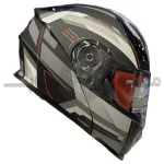 کلاه کاسکت فک متحرک برند ردلاین مدل matte black red wizard 939-27