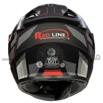 کلاه کاسکت فک متحرک برند ردلاین مدل matte black red wizard 939-27