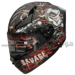 کلاه کاسکت فک متحرک برند ردلاین مدلmatte black savage 960-22