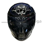 کلاه کاسکت فک متحرک فول فیس برند والنو Brilliant black