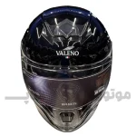 کلاه کاسکت فک متحرک فول فیس برند والنو Brilliant black