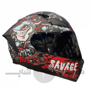 کلاه کاسکت فک متحرک برند ردلاین مدلmatte black savage 960-22