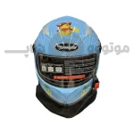 کلاه کاسکت بدون فک کودک برند KRM مدل blu sky pikachu