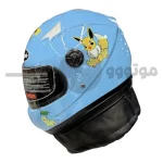 کلاه کاسکت بدون فک کودک برند KRM مدل blu sky pikachu