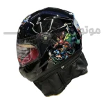 کلاه کاسکت بدون فک کودک برند KRM مدل glossy black hero
