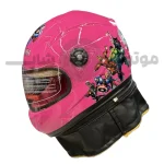 کلاه کاسکت بدون فک کودک برند KRM مدل glossy pink hero