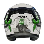 کلاه کاسکت بدون فک برند DA1 مدلwhite graphic a blue 407