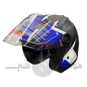 کلاه کاسکت بدون فک برند Da1 403 matt black graphic b blue