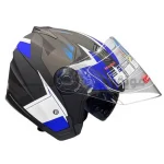 کلاه کاسکت بدون فک برند Da1 403 matt black graphic b blue