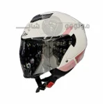 کلاه کاسکت بدون فک برند فلش مدل glossy pink white 34#k 852