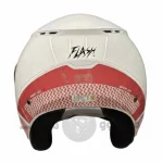 کلاه کاسکت بدون فک برند فلش مدل glossy pink white 34#k 852