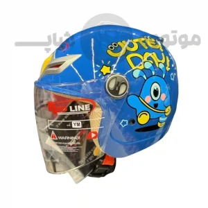 کلاه کاسکت بدون فک برند ردلاین مدل bright blue monster 906-9