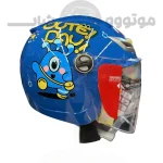 کلاه کاسکت بدون فک برند ردلاین مدل bright blue monster 906-9