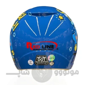 کلاه کاسکت فک ثابت برند ردلاین مدل bright blue monster 906-9