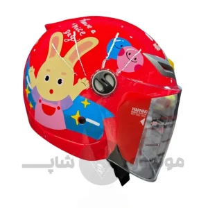 کلاه کاسکت بدون فک برند ردلاین مدل bright red rabbit 908-9