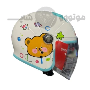 کلاه کاسکت بدون فک برند ردلاین مدل bright white little bear 910-3
