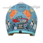 کلاه کاسکت بدون فک برند ردلاین مدل matte blue party 910-2 - تصویر 3