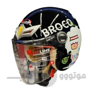 کلاه کاسکت بدون فک برند ردلاین مدل bright black sheep 908-11