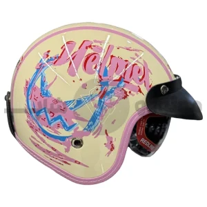 کلاه کاسکت بدون فک برند ردلاین مدل braight cream helmet 936-17