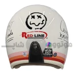 کلاه کاسکت بدون فک برند ردلاین مدل braight white long 936-13