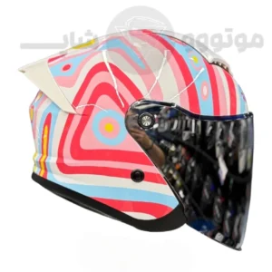 کلاه کاسکت بدون فک برند ردلاین مدل bright white candy 966-13