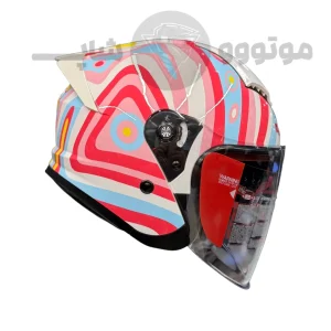 کلاه کاسکت بدون فک برند ردلاین مدل bright white candy 966-13