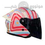 کلاه کاسکت بدون فک برند ردلاین مدل bright white candy 966-13