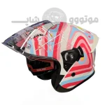 کلاه کاسکت بدون فک برند ردلاین مدل bright white candy 966-13
