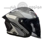کلاه کاسکت بدون فک برند ردلاین مدل matte black grey galaxy 966-16