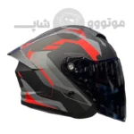 کلاه کاسکت بدون فک برند ردلاین مدل matte black red 966-14