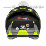 کلاه کاسکت بدون فک برند ردلاین مدل matte black flour yellow 966-15