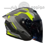 کلاه کاسکت بدون فک برند ردلاین مدل matte black flour yellow 966-15