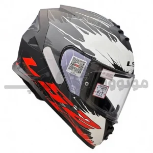 کلاه کاسکت فک ثابت برند ls2 مدل Ls2 ff800 storm ll drop black white