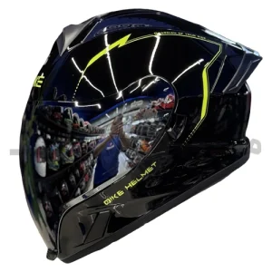 کلاه کاسکت فک ثابت فول فیس برند کایک مدل fp02 glossy black neon