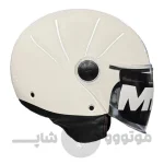 کلاه کاسکت بدون فک برند MT مدل Glossy white