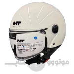 کلاه کاسکت بدون فک برند MT مدل Glossy white
