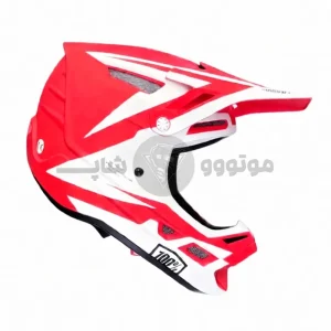 کلاه کاسکت کراسی برند 100 درصد مدل Matt red white
