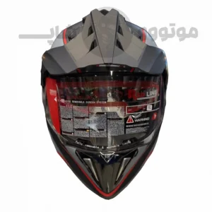 کلاه کاسکت فک ثابت ادونچری برند ردلاین مدل 760 مشکی مات طوسی