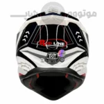 کلاه کاسکت فک ثابت ادونچری برند ردلاین مدل 760 سفید مشکی براق
