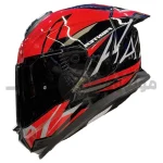 کلاه کاسکت فک ثابت برند استیل برد مدل SBH_57 glossy black-red f4