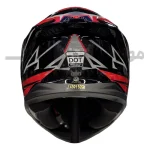 کلاه کاسکت فک ثابت برند استیل برد مدل SBH_57 glossy black-red f4