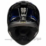 کلاه کاسکت فک ثابت برند استیل برد مدل SBH_57 glossy black_blue f1