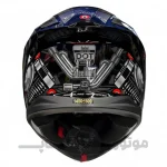 کلاه کاسکت فک ثابت برند استیل برد مدل SBH_57 glossy black- grey f8