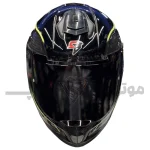 کلاه کاسکت فک ثابت برند استیل برد مدل SBH_57 glossy black-neon f1