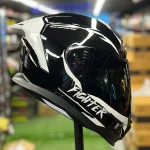 کلاه کاسکت فک ثابت برند استیل برد مدل SBH_57 glossy black-silver f2