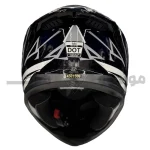 کلاه کاسکت فک ثابت برند استیل برد مدل SBH_57 glossy black-white f4 - تصویر 4